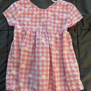 Carter's Pink Checkered Blouse with Daisy Print